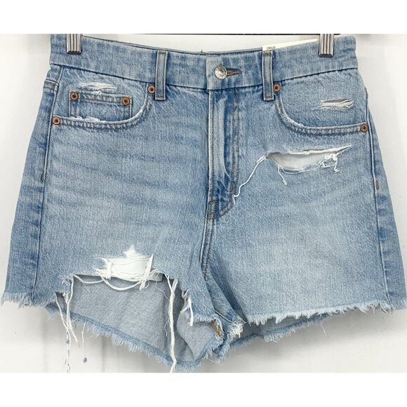 American Eagle Outfitters Pants - American Eagle Womens Denim Shorts Curvy 90's High Rise Light Wash Size 4 27 New